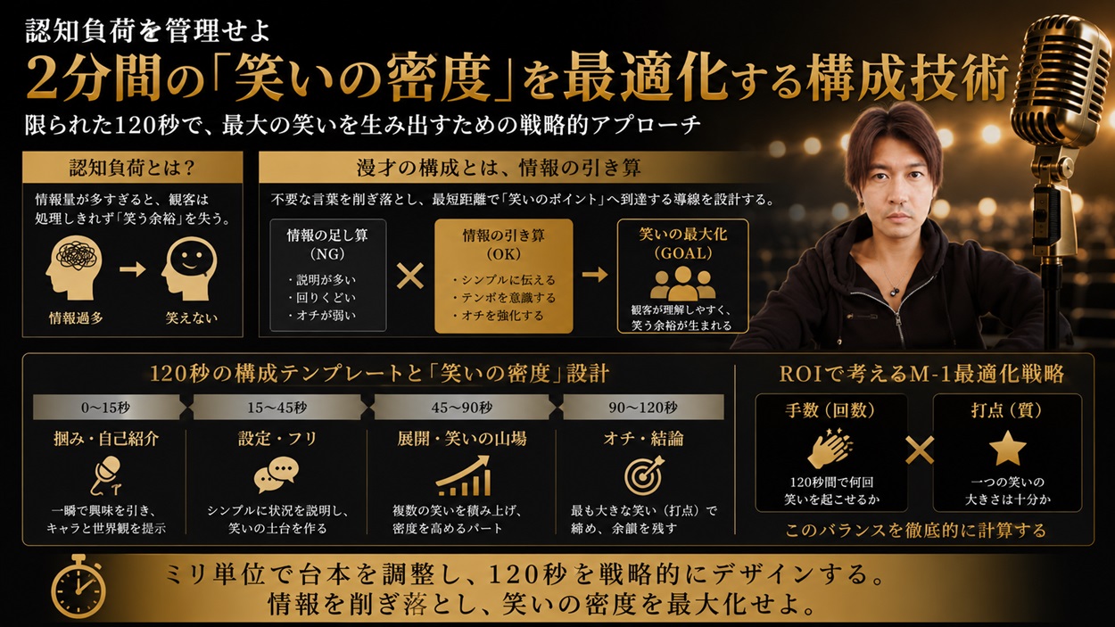 認知負荷の管理と笑いの密度