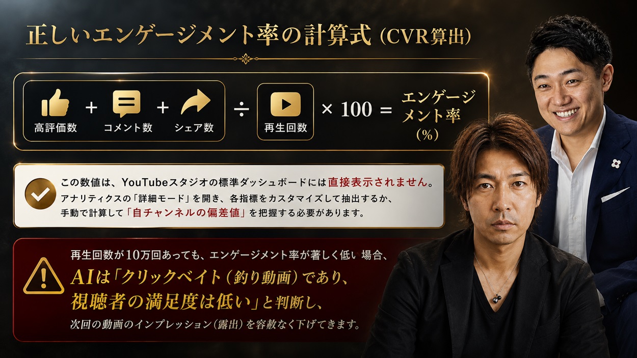 YouTubeエンゲージメント率の計算式（CVR）