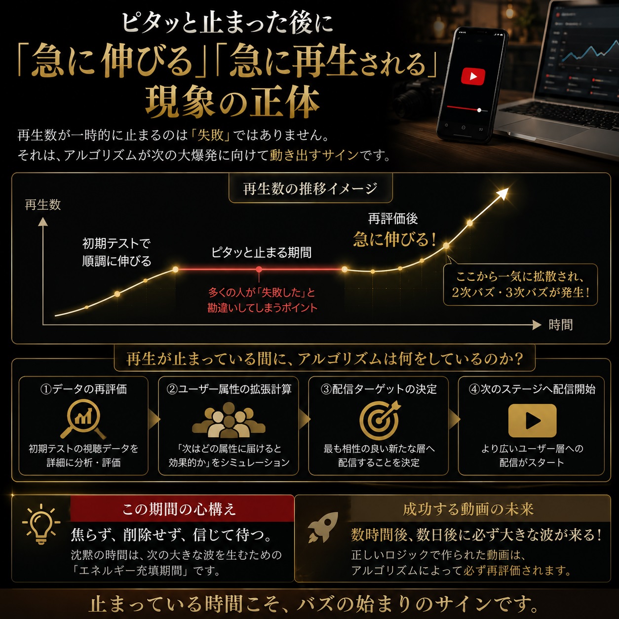 ピタッと止まった後に急に伸びる現象の正体