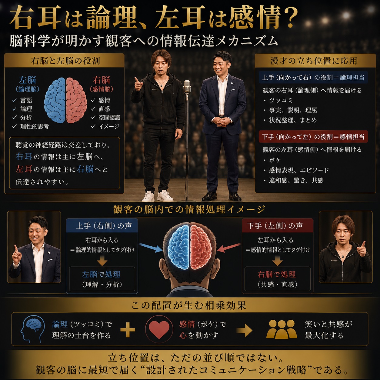 右脳と左脳の聴覚メカニズム