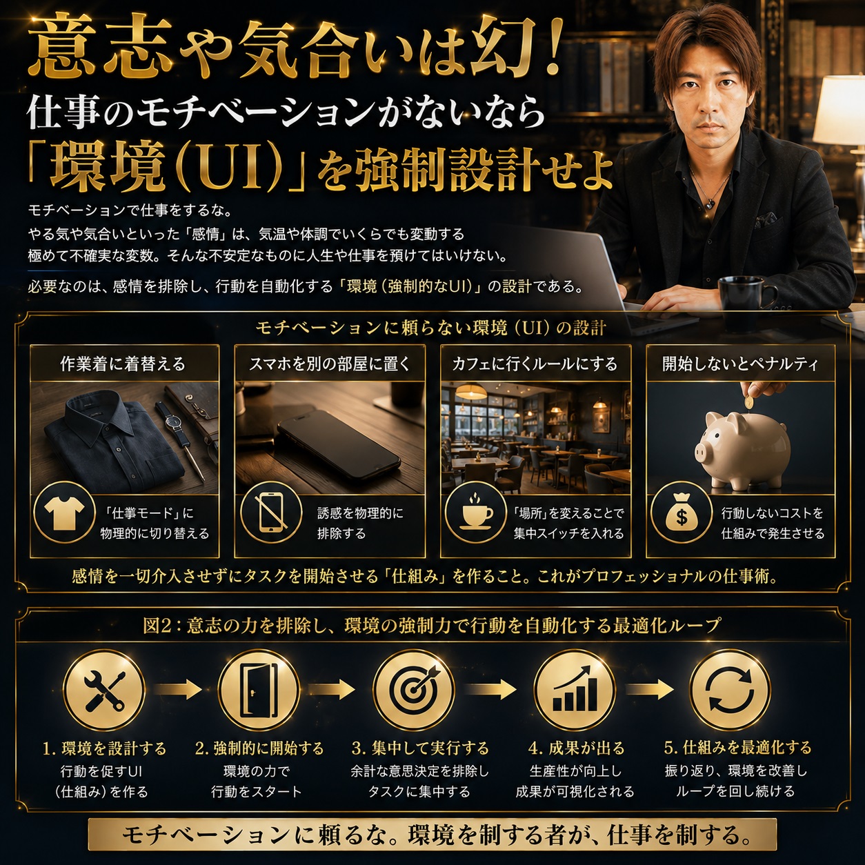 モチベーションに頼らない環境（UI）の設計