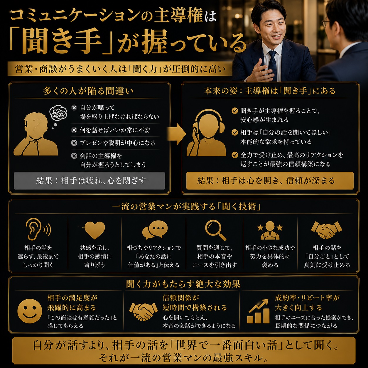 コミュニケーションの主導権を握る「聞き手」の構造