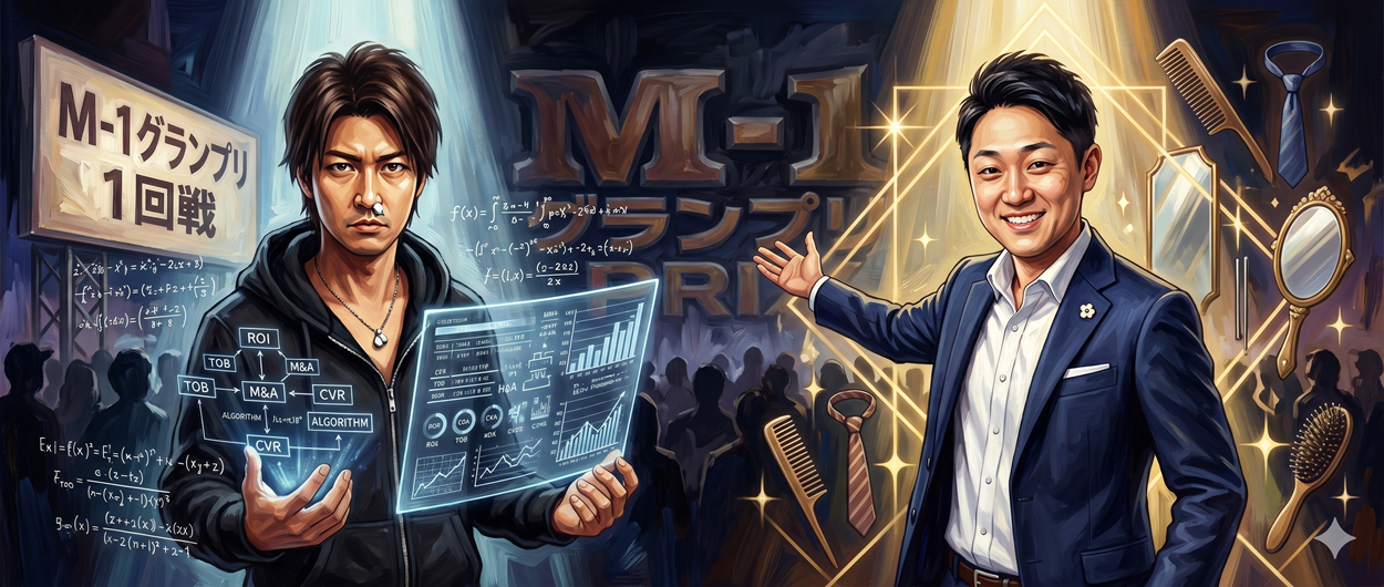 M-1グランプリ1回戦突破をデータと論理でハックするラティオルマ（倉田俊相・森井良行）