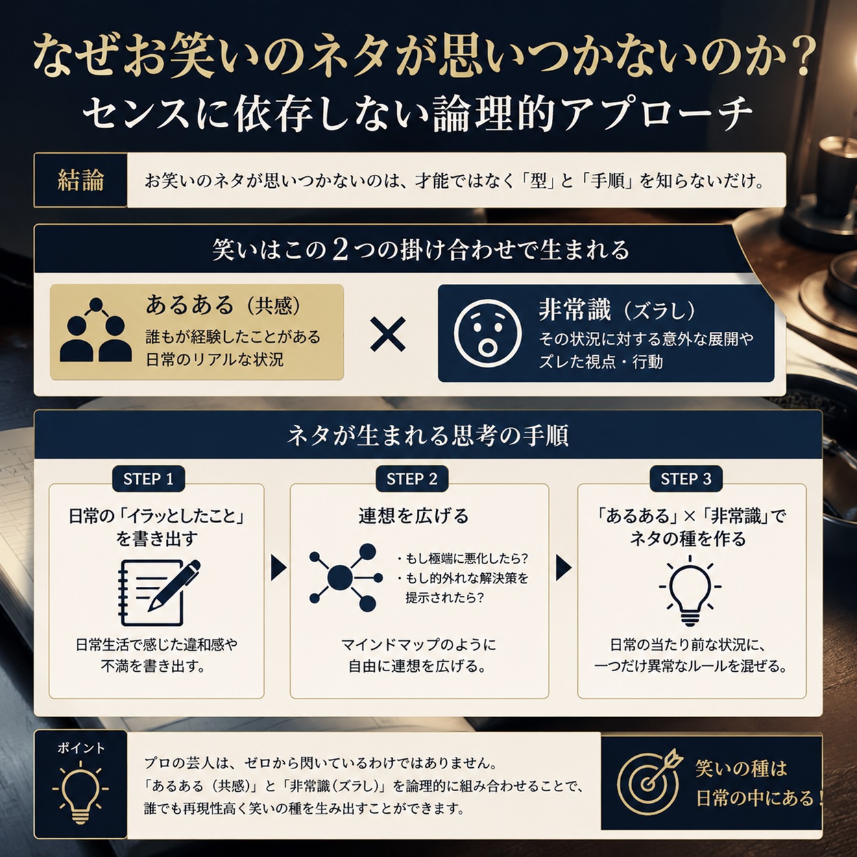 お笑い漫才ネタのセンス図解